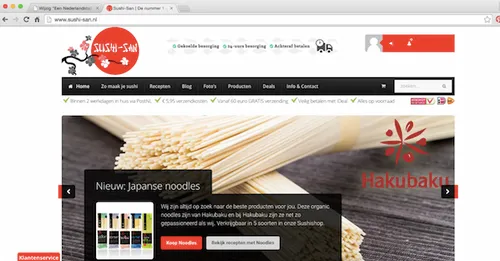 Dit is de huidige Sushi-San website