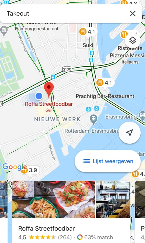 Takeout Google Maps