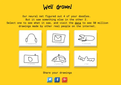 Tekenen met Google`s Quick, Draw!