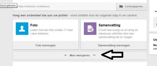 Toevoegen secties aan je LinkedIn-profiel stap 1