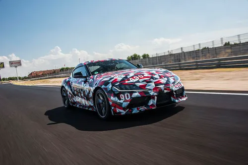 <i>De nieuwe Supra A90 op het Circuito del Jarama.</i>