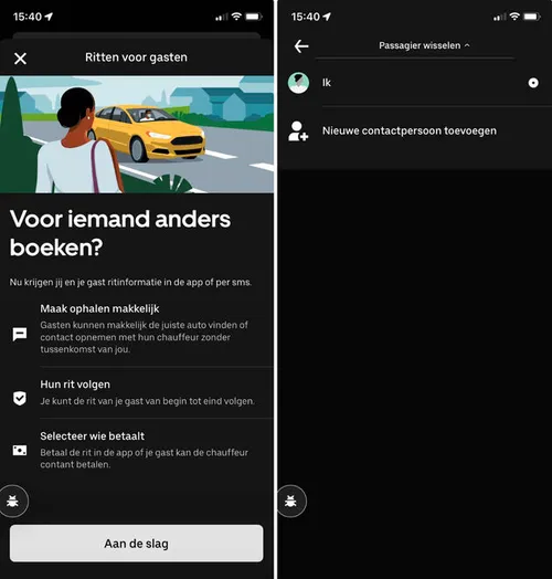 uber ritter voor gasten