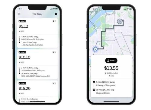 Uber rolt in de VS binnenkort `Upfront fares` uit. (Afbeelding: Uber)