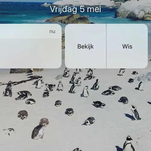 Swipe naar links om te bekijken of de melding te wissen