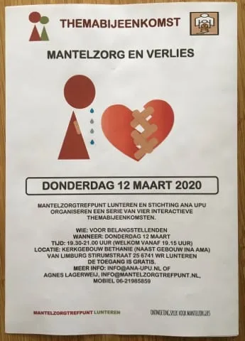 affiche mantelzorg en verlies foto
