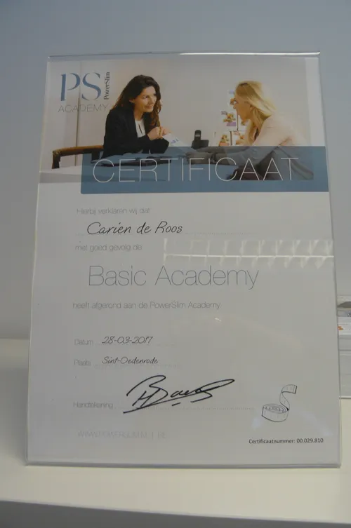 carien de roos certificaat