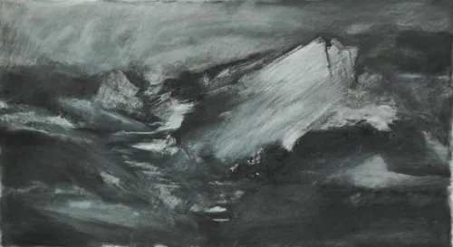 ruimte nr 102 houtsk en pastel op papier 49x88 cm 2012