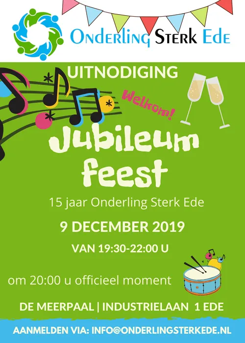 uitnodiging jubileumfeest ose 9 december 2019