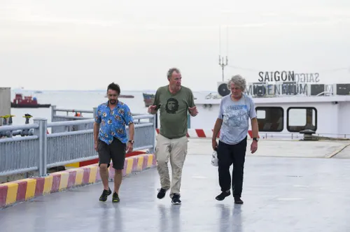jeremy clarkson james may and richard hammond walking to their boats 1024x681