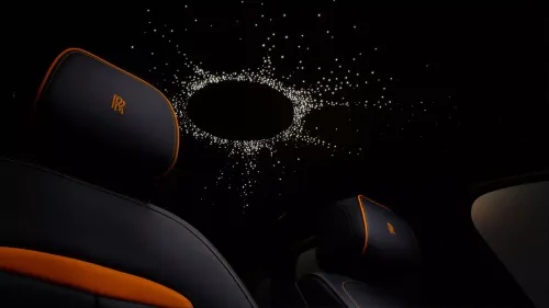 rolls royce ghost black badge detail interieur sterrenhemel