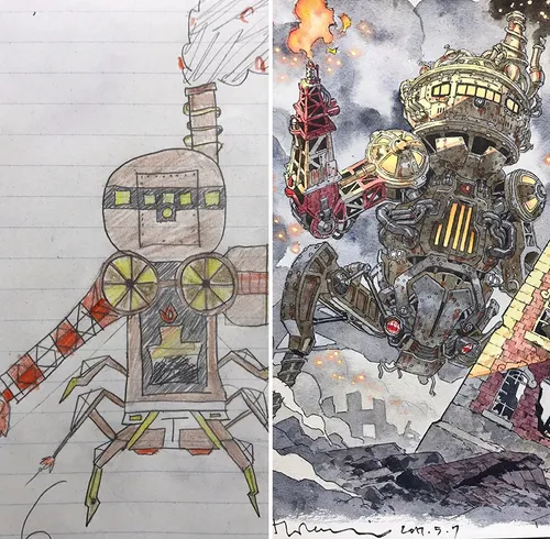 sons sketches to anime drawings thomas romain 21 5993f3846f070 880