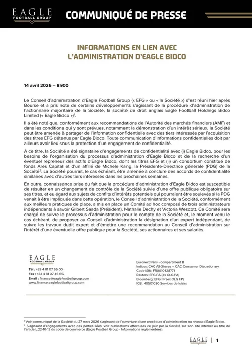 La vente de l'OL est dans les tuyaux