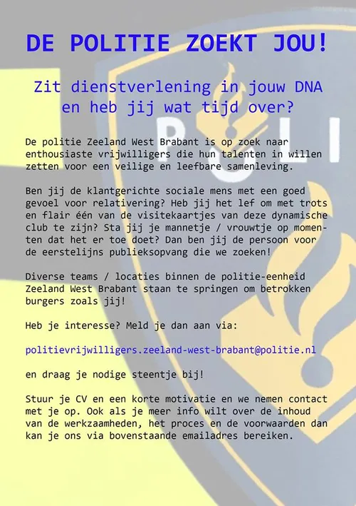 vrijwilliger politie