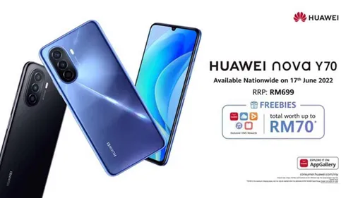 huawei nova y70 malaysia launch date and price