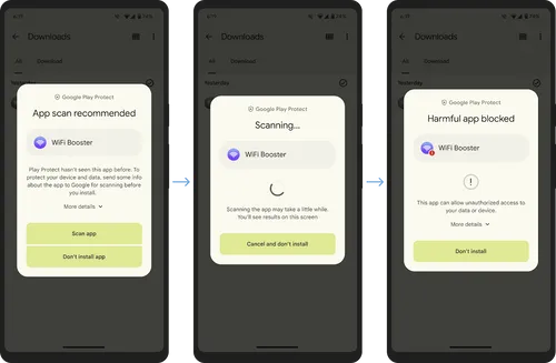 real time scan of apps
