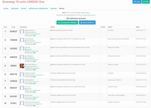 10 winners umidigi one1