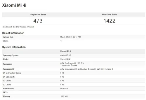 150411 xiaomi mi 4i geekbench