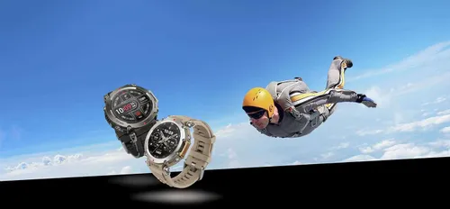 amazfit t rex ultra sky diving