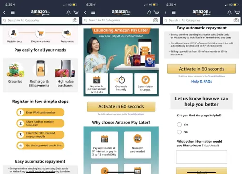 amazon pay later how to activate