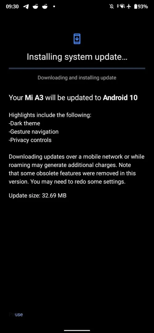 android 10 update mi a3