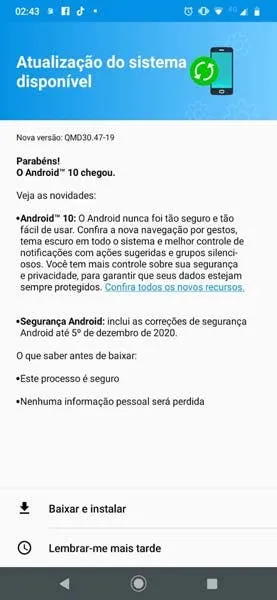 android 10 update moto g8 play screenshot