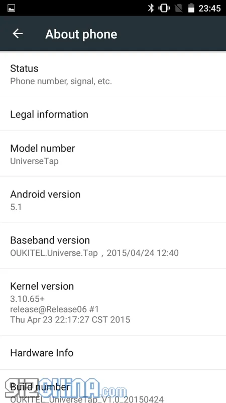 android 51 of oukitel u8