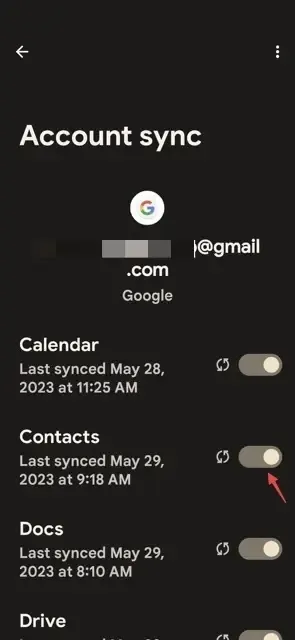 android google contacts sync 2