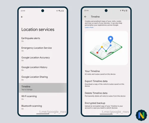 android timeline feature scaled