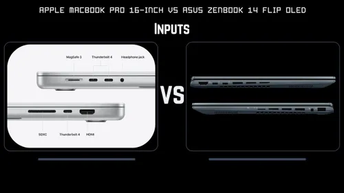 apple macbook pro 16 inch vs asus zenbook 14 flip oled 1
