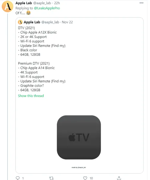 apple tv a