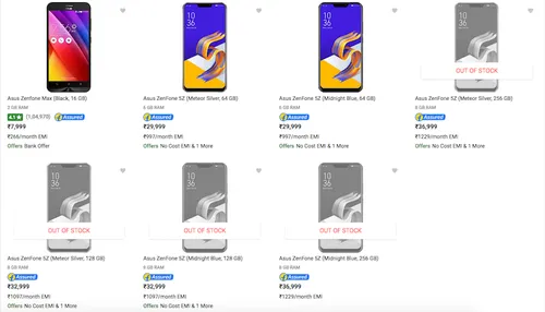 asus zenfone 5z pricing india