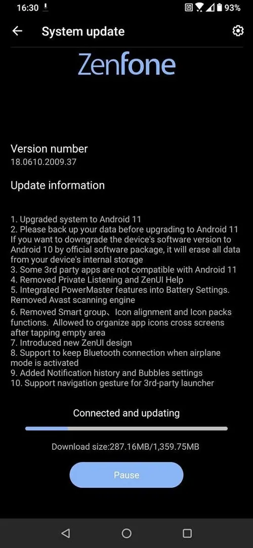 asus zenfone 6 android 11 beta