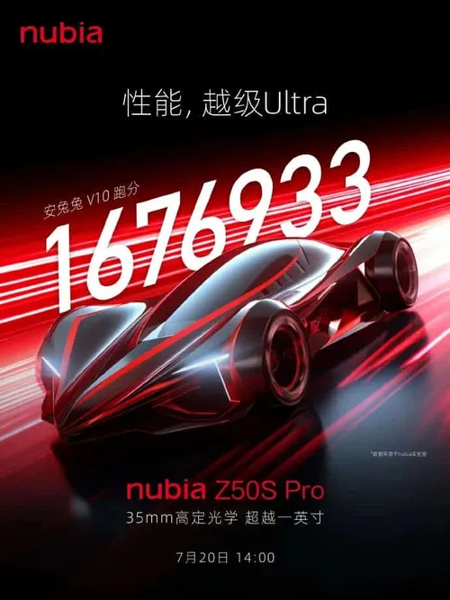 benchmark score of nubia z50s pro