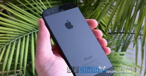 black goophone i5 apple logo