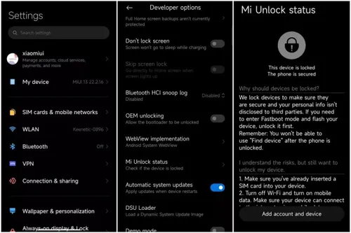 bootloader unlocking main