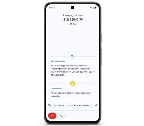 call screen on google pixel 8 pro