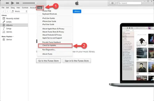 check for itunes updates