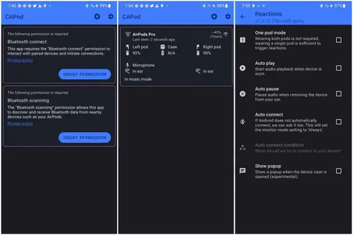 check the battery level of your airpods from your android phone