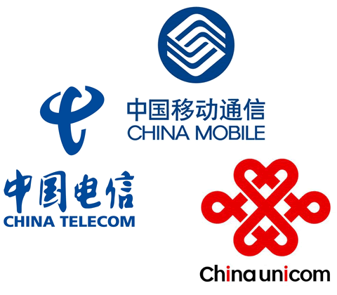 chinatelecom chinaunicom chinamobile logos
