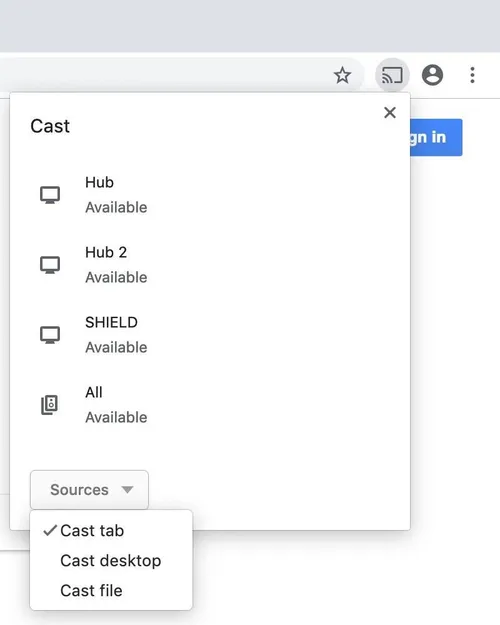 chrome 71 cast ui new