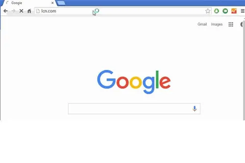 com domain on search page