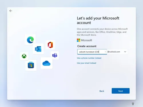 create a microsoft account