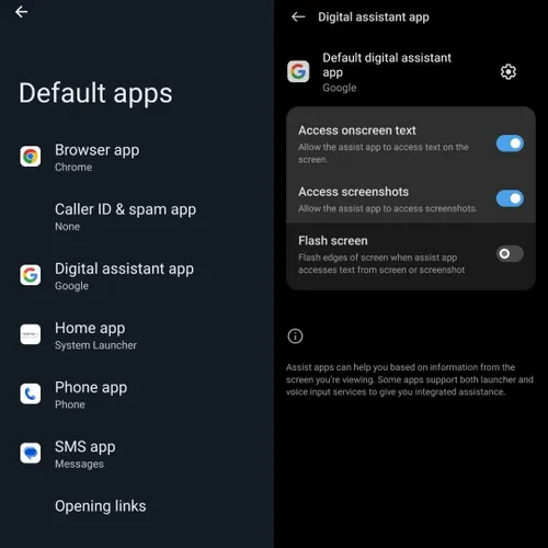 default apps
