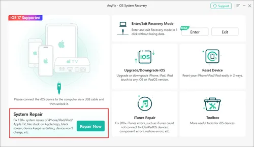download anyfix to get iphone out of stuck apple logo