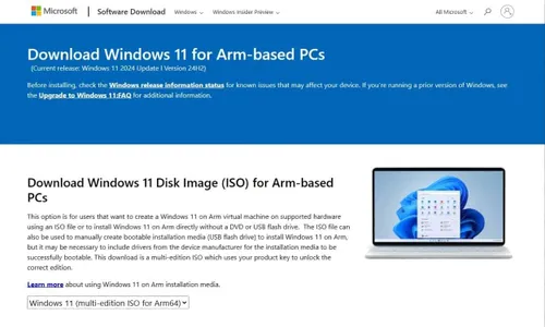 download windows 11 iso for arm pcs