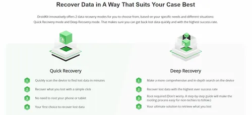 droidkit types of recovery