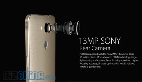 elephone p7000 rear camera