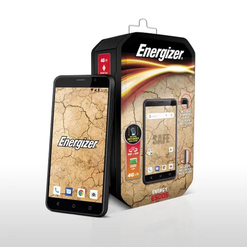 energizer energy e500s hd packaging and phone