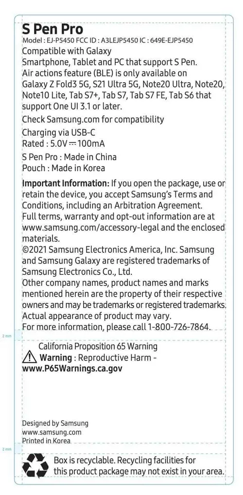 fcc listing s pen pro