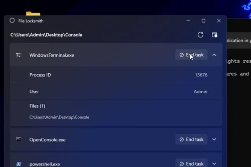 file locksmith microsoft powertoys windows